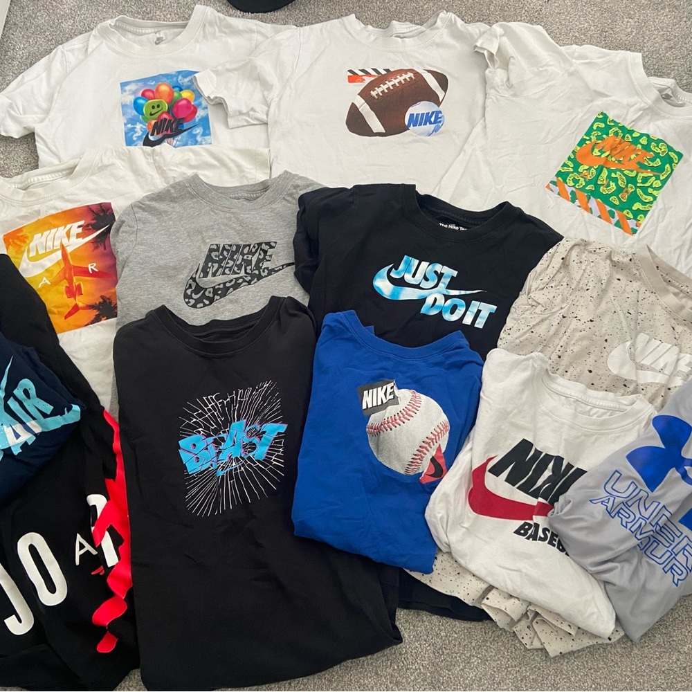 Nike Kids Short Sleeve Tees - Multicolor Graphic Pack -11 short sleeve & 2 long